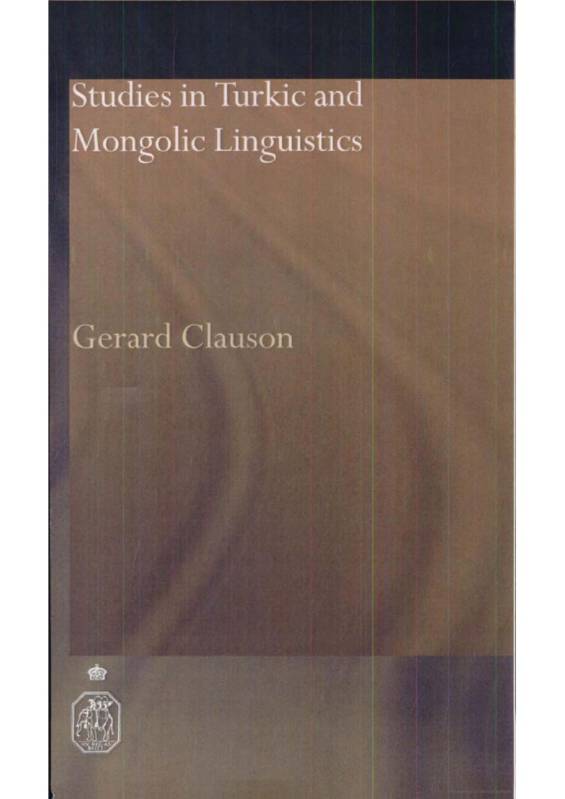 Studies In Turkic And Mongolic Linguistics - Gerard Clauson